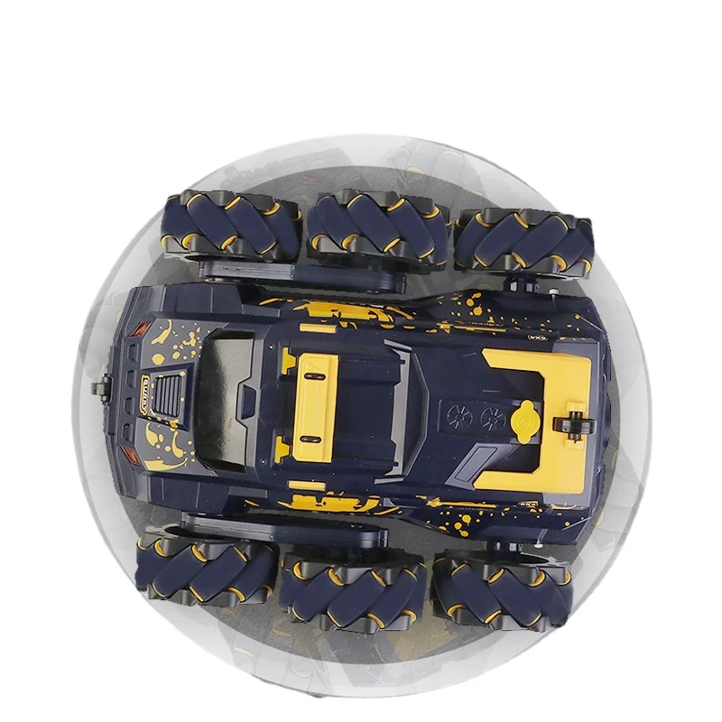 Jiefan new six-wheel swing arm stunt gesture induction deformation drifting side-line spray remote control toy car