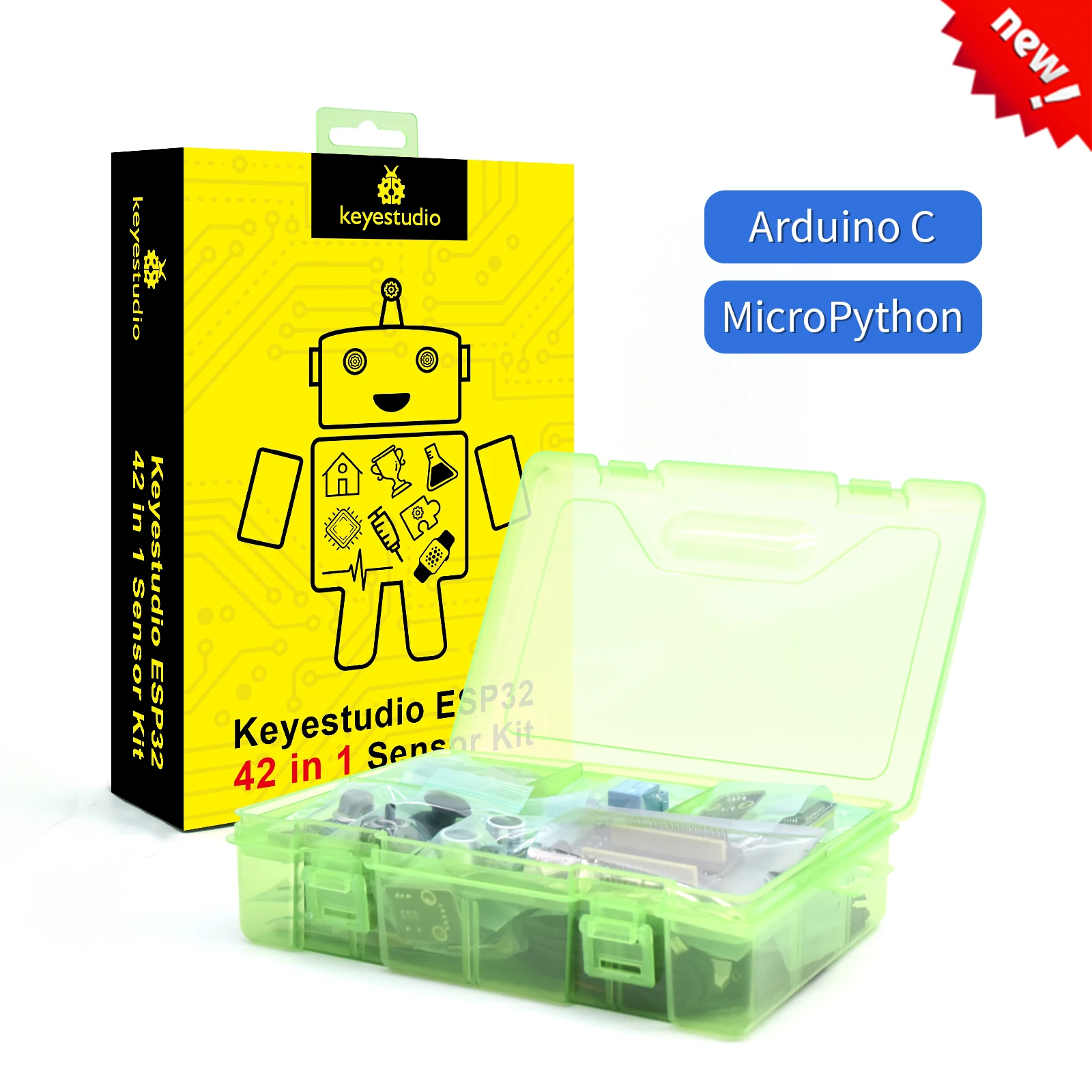 Keyestudio Diy Electronic 42 in 1 ESP32 Sensor Kit For Arduino Starter Kit