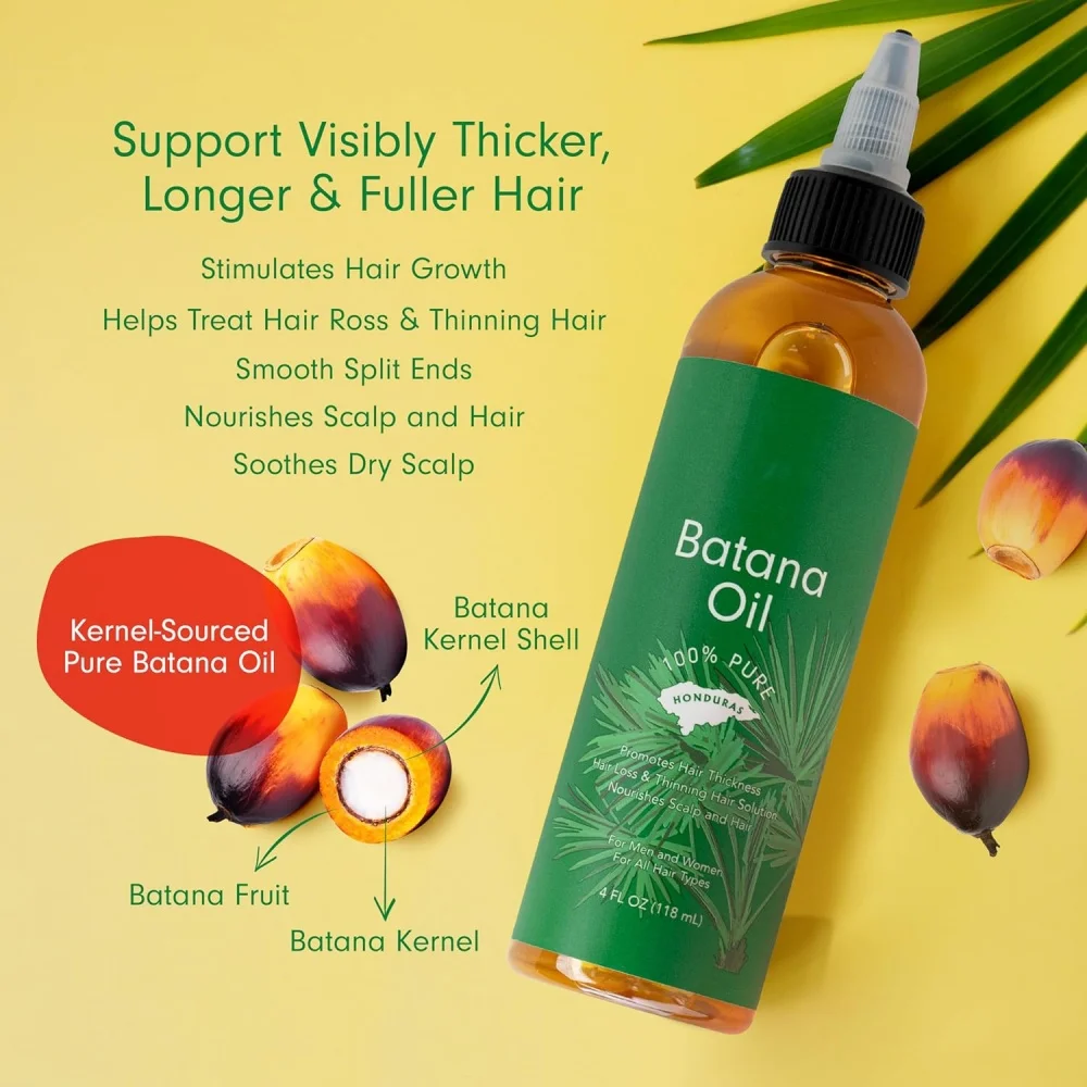 Private Label 100% Organic Undefined Raw Batana Oil Anti Hair Loss Scalp Hair Care Treatment Oil For Hair Thickness