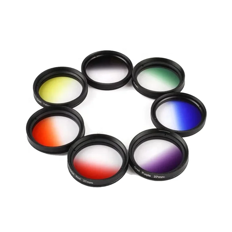 
Aipaxal Professional Optical Glass 37mm HD Multi Coated Phone Camera Graduated Color Filter Lens 