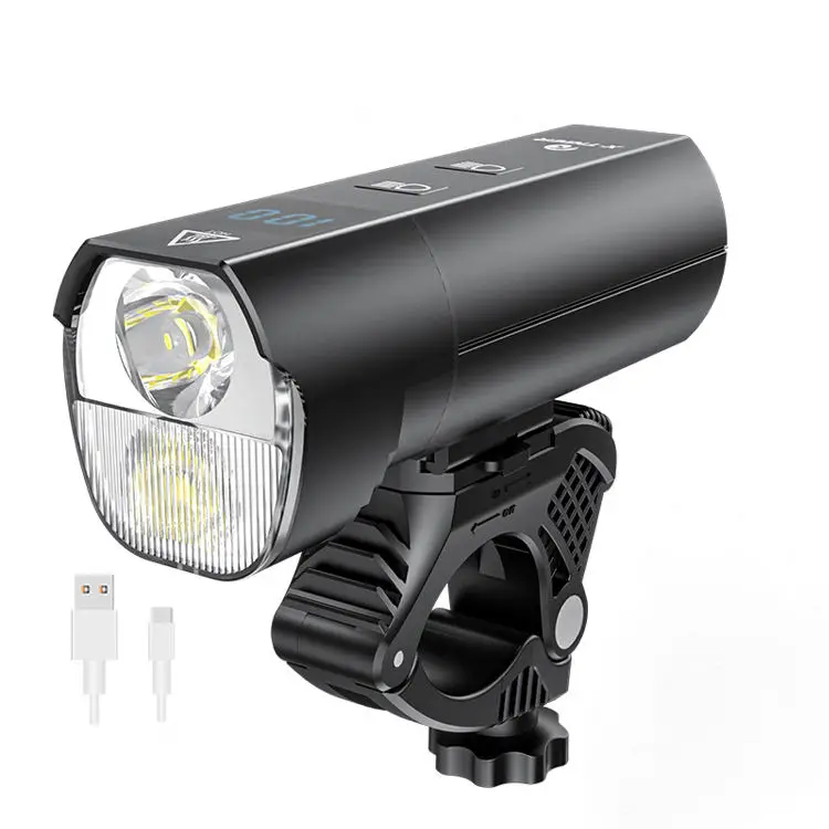 Bike Front Light Rainproof USB Rechargeable Bicycle Light Cycling Torch LED Flashlight led headlight on Handlebar Placement
