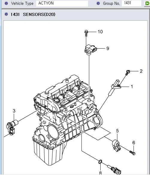 
6651533028 Camshaft position sensor for ACTYON REXTON KYRON RODIUS MUSSO of Ssangyong 
