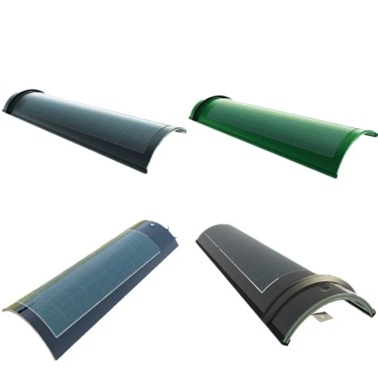 Wholesale 30w Black Red Green Solar Panels Thin Film Solar Roof Curve Cigs Curved solar panel curved solar roof