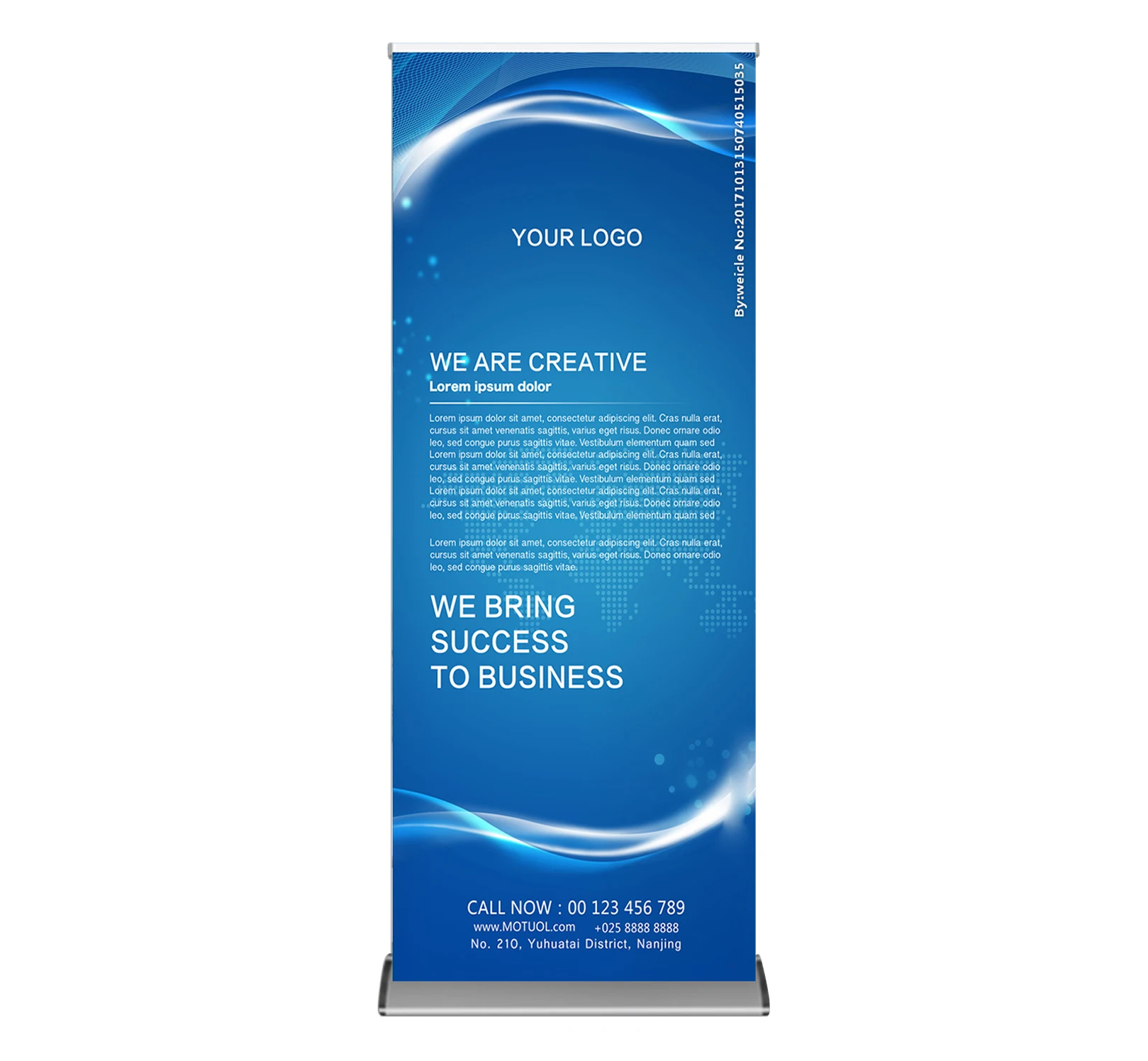 Custom logo aluminum base retractable advertising roll up banner