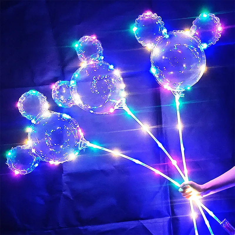 Wholesale Led Bobo Balloon Mouse Shape Light Up Bubble Balloons For Party Wedding Birthday Decor