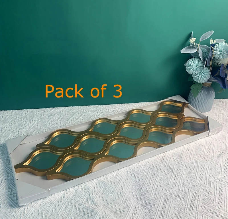 3pcs Set Gold Silver Wall Mirror Decoration Raindrop Style Home Wall Decors Arts and Crafts