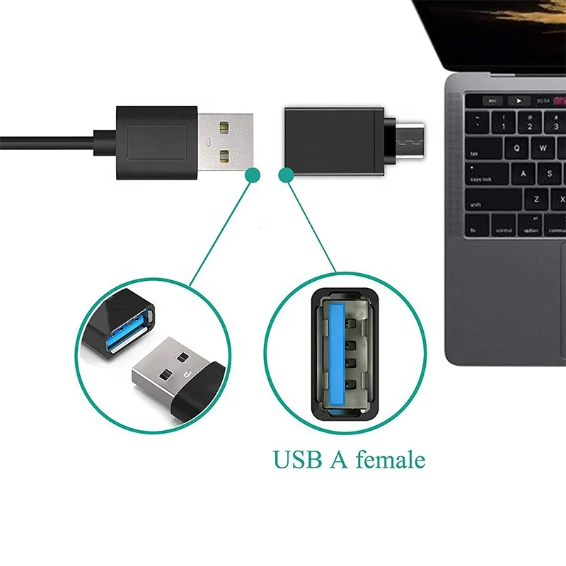 Горячая Распродажа, металлический переходник с Type C «папа» на USB 3,0 «мама», переходник Type-c на OTG USB 3,0 для Google Macbook