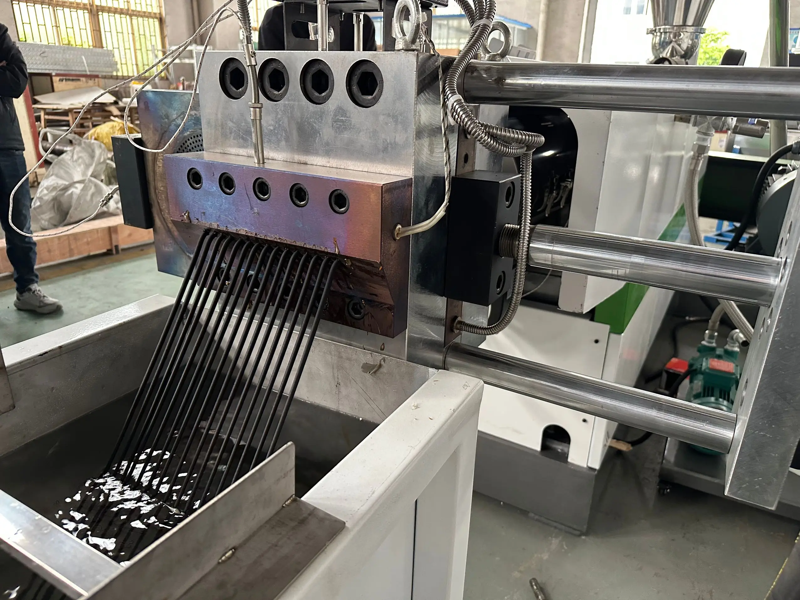 100-1000kg/h PE PP Double Stage Noodle Type Granulator Machine