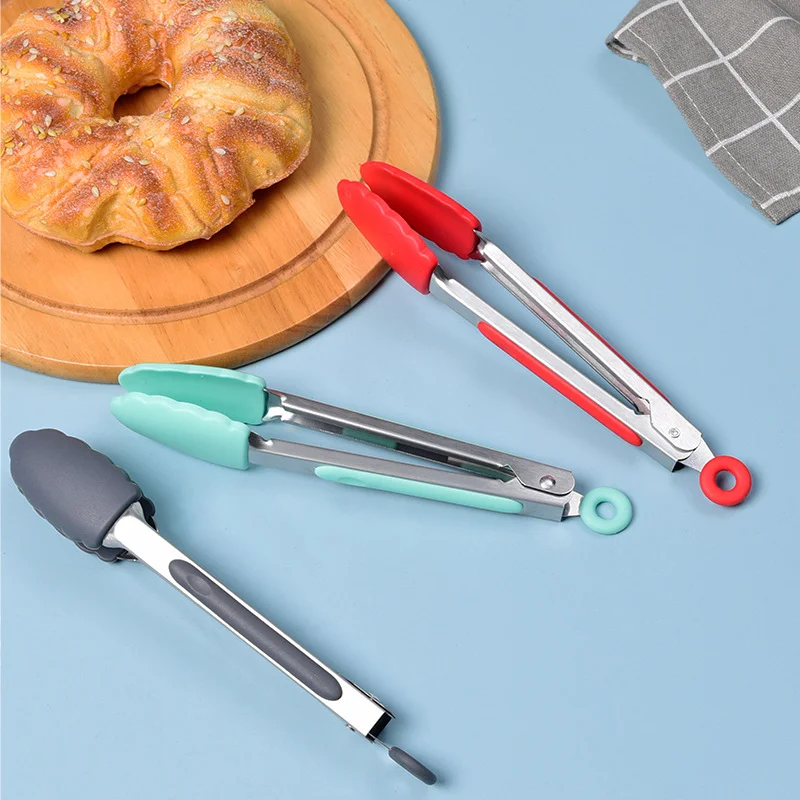 Высококачественные 9-дюймовые силиконовые щипцы для сервировки пищевые кухонные с силиконовыми наконечниками барбекю на кухне