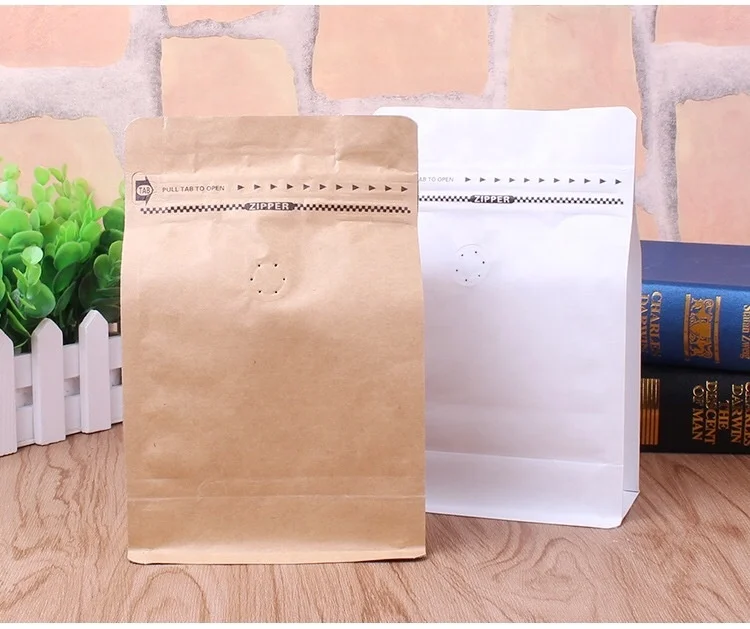 Матовый термоуплотнитель Top Zip Lock нейлоновый пластиковый пакет для хранения пищевых продуктов с плоским дном кофе упаковочный клапаном