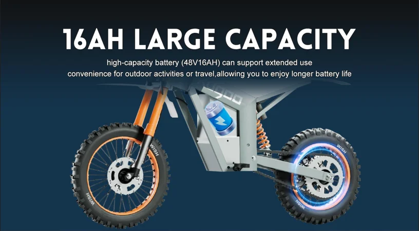 Kugooo 01 Electric Motorcycle 1000W 48V Hydraulic Suspension 14