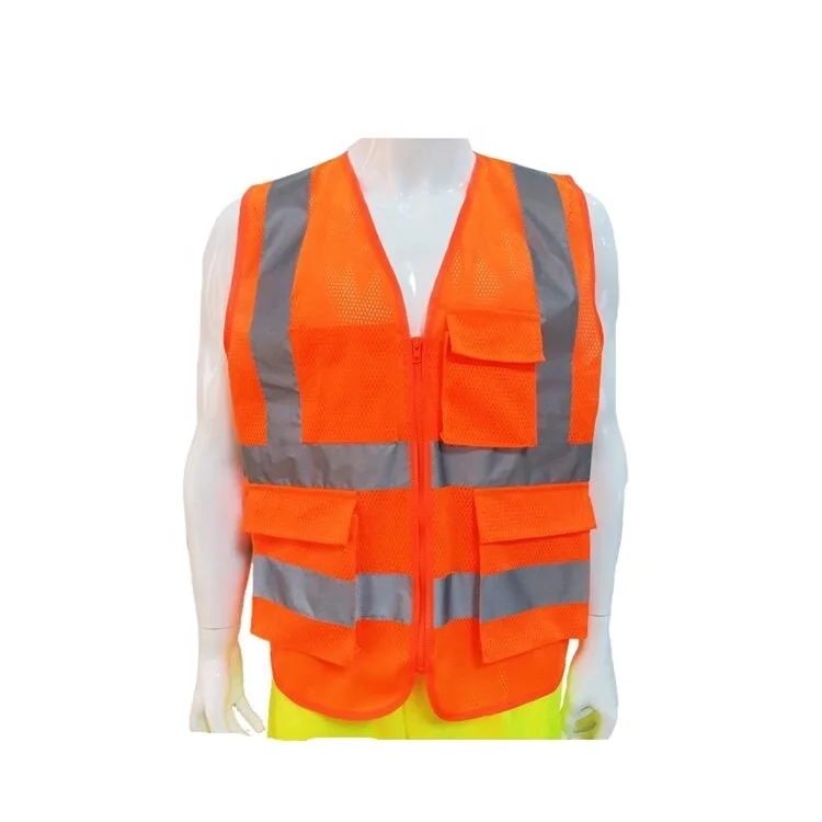 
Cotton Reflective Safety Vest with Pocket Reflective Tape CE Printed LOGO 