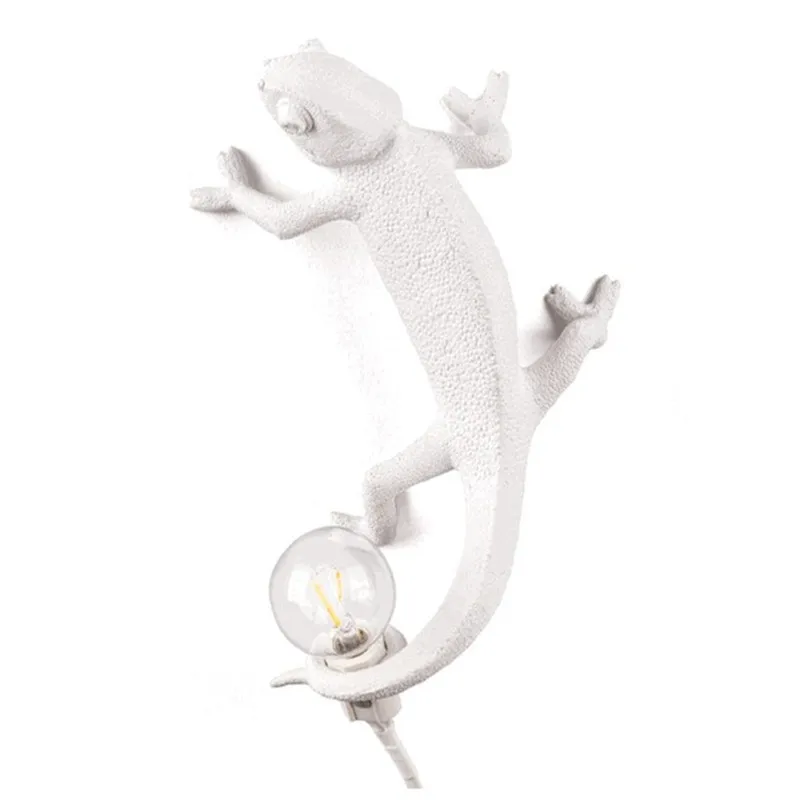 Resin Lizard Night Light Nordic Living Room Bedroom for Modern Animal Chameleon Table Lamp Led Wall Lamp decor