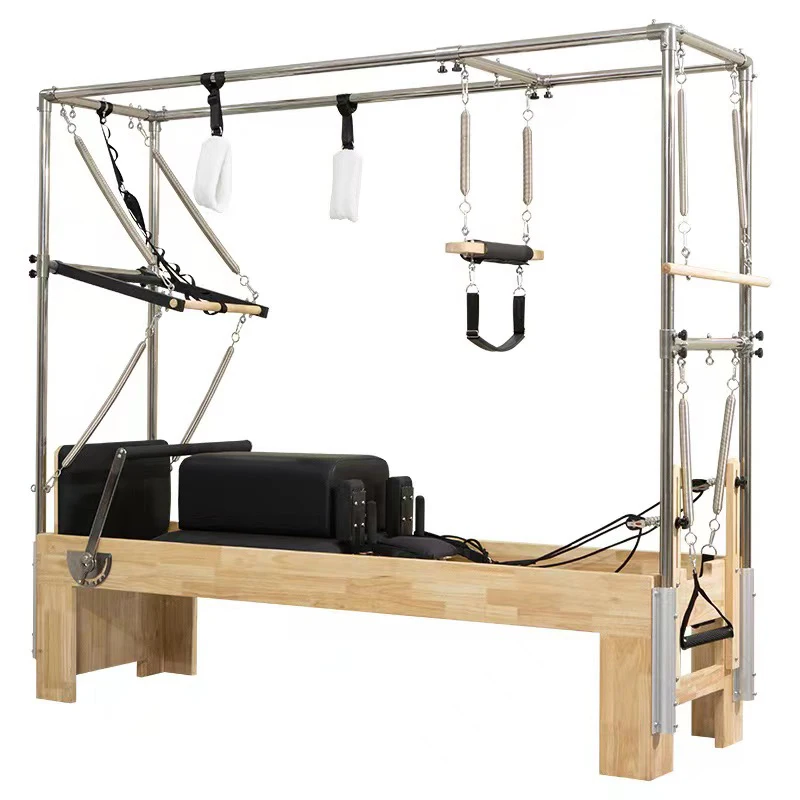 Hot Sale Cadillac Multi-functional 3 in 1 Reformer Wood Yoga Training Equipment de Pilates Bed Cadillac Reformer Machine