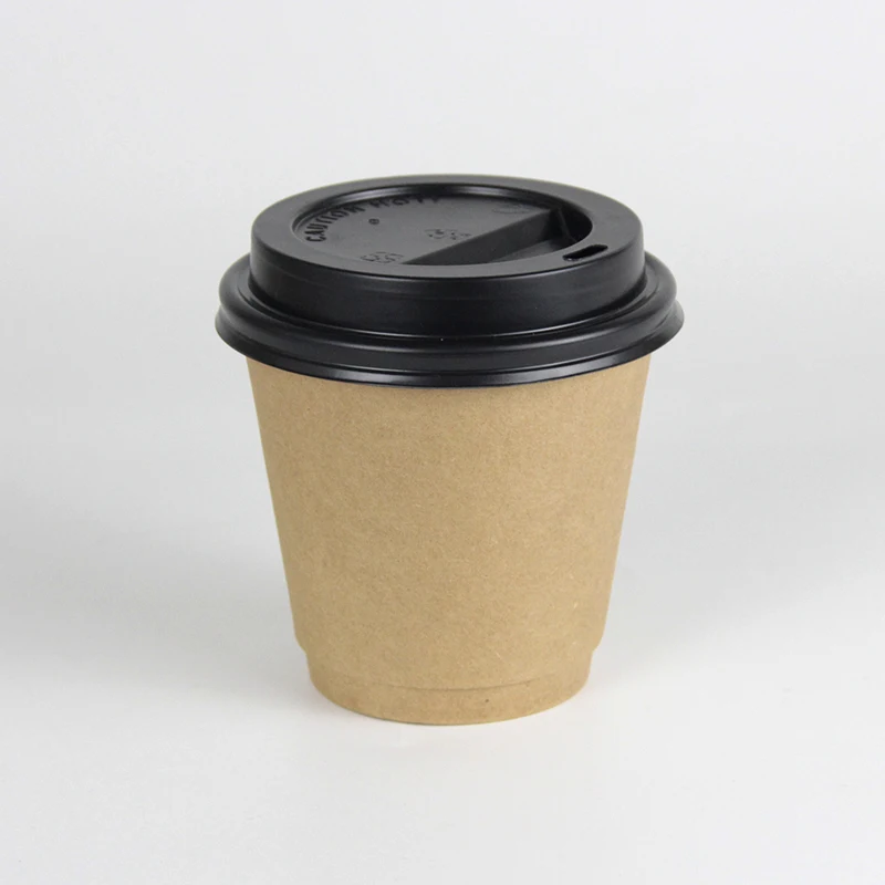 Biodegradable Eco Friendly Custom Logo Printing Disposable Double Wall Coffee Paper Cup For Tea Hot Drink with lids