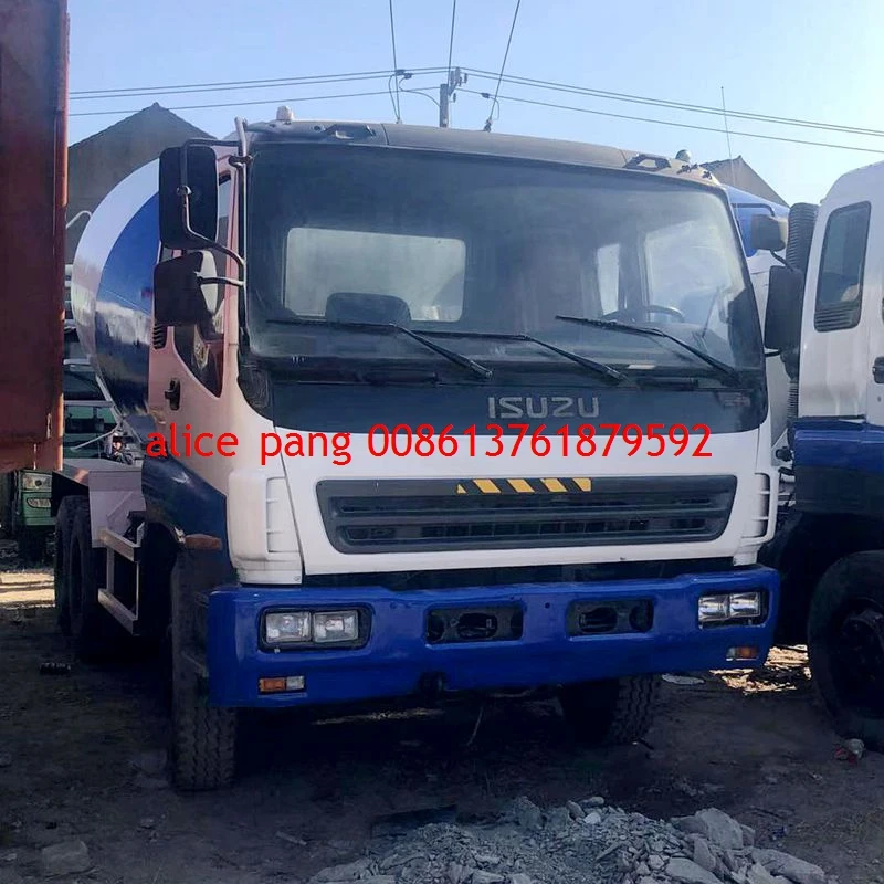 clean japanese used Izusu concrete mixer truck ready  for sale