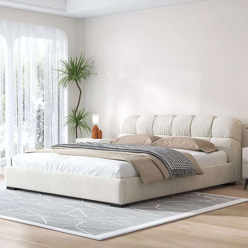 Wooden Bed Frame Modern Smart Master Furniture King Size Beds Platform Fabric Wholesale Cheap Luxury Luxurious Leather Pine