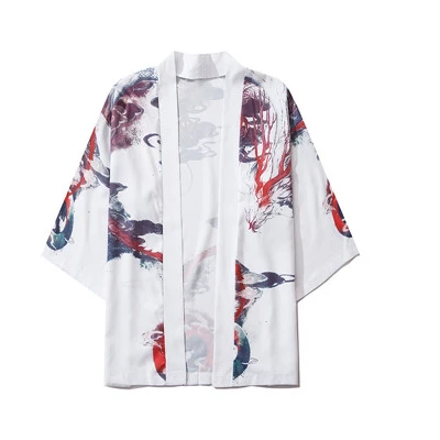 2021 Cardigan Kimono Haori Open Front Loose Casual Lightweight Satin Kimono Robe Tops