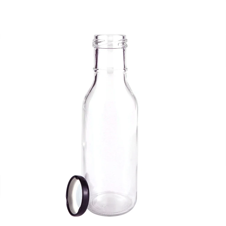 250ml, 350ml, 500ml 16 oz clear bbq sauce glass stout bottle hot sauce glass bottle shape for sauce