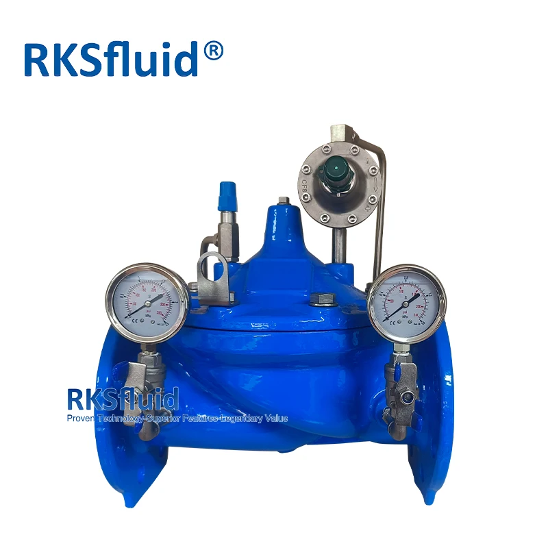 ANSI Ductile Iron DN100 PN16 CF8 Seated Flange Pressure Reducing Valve for Water System