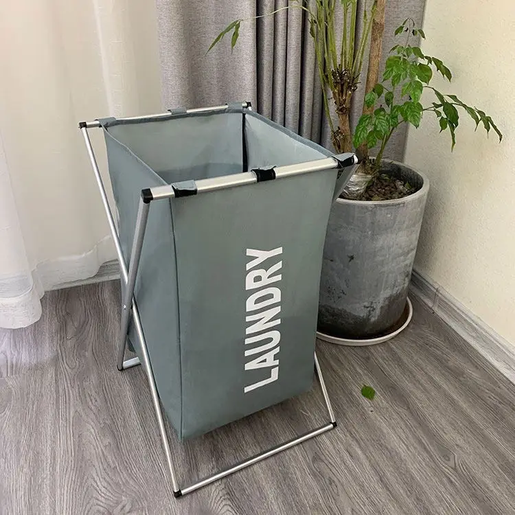 GREENSIDE Large Aluminum Handle Dirty Clothes Organizer PP Storage Basket for Home Use Good Selling Laundry Hamper