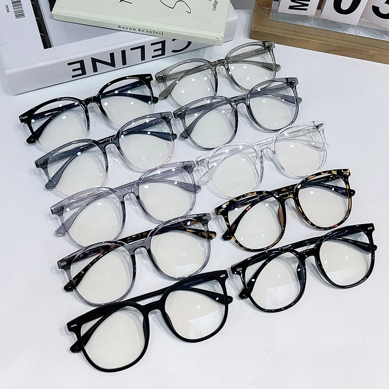 Eyeglasses frames fengchao manufacturer TR90 Transparent eyeglasses frames Flat Mirror resin tr 90 frames eyeglasses for Unisex