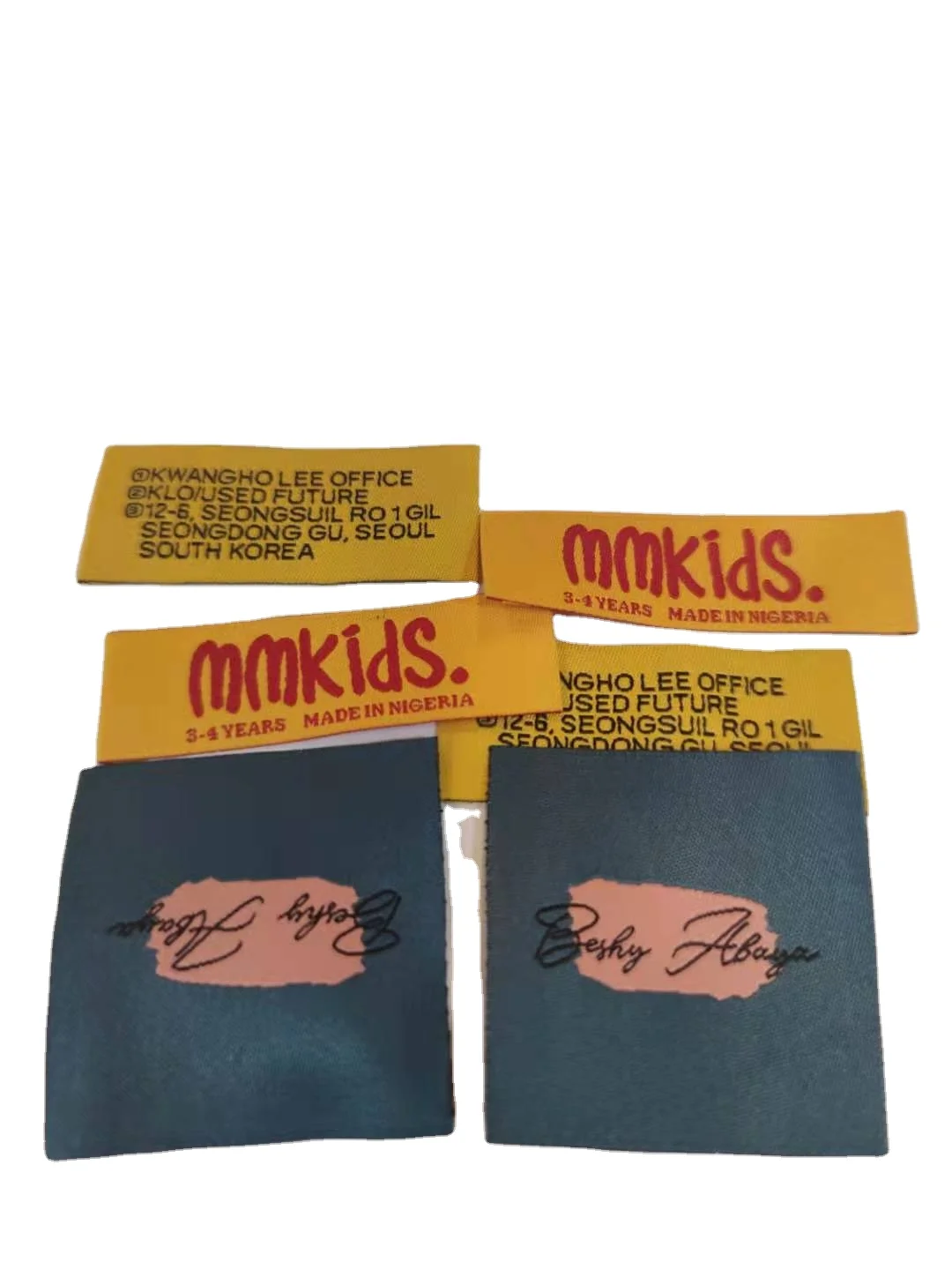 New Custom Made Woven Labels for Clothing Damask Material Folded Type Private Face Wash Labels Competitive Garment Machine Price