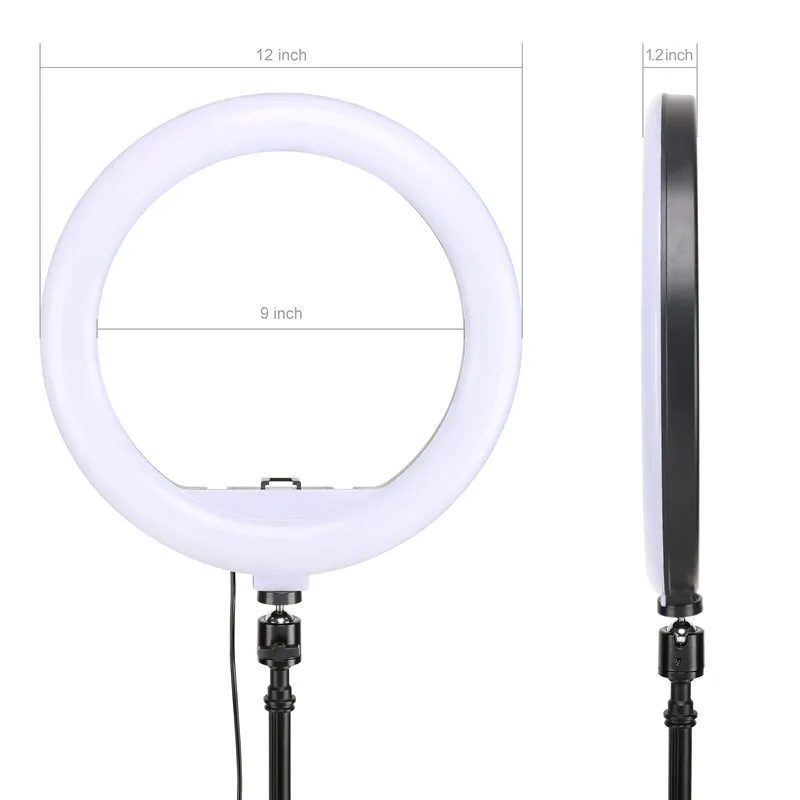 Zomei 12 Inches 320B USB LED Ring Light Studio Photo LIVE STREAM Video Dimmable Lamp Selfie Camera