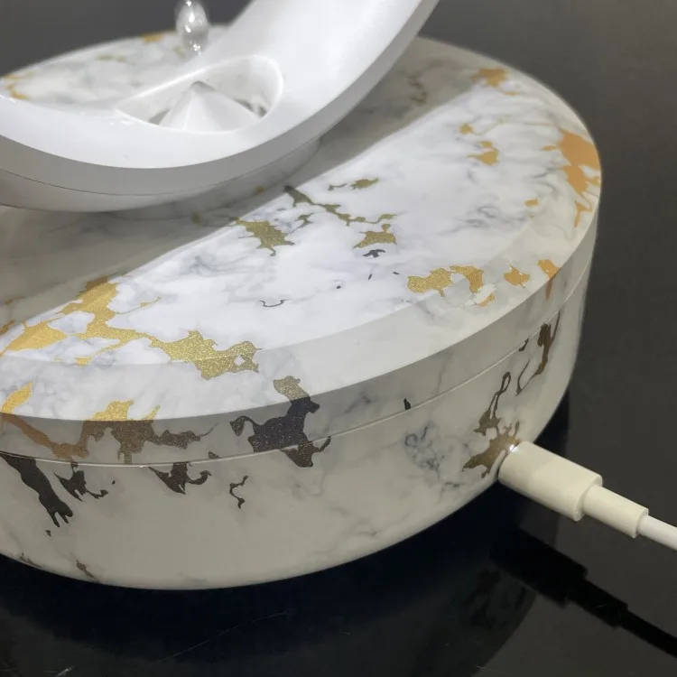 Customize brand Desktop electric smart wood anti-gravity humidifiers table lamp water drop backflow humidifiers for Home Office