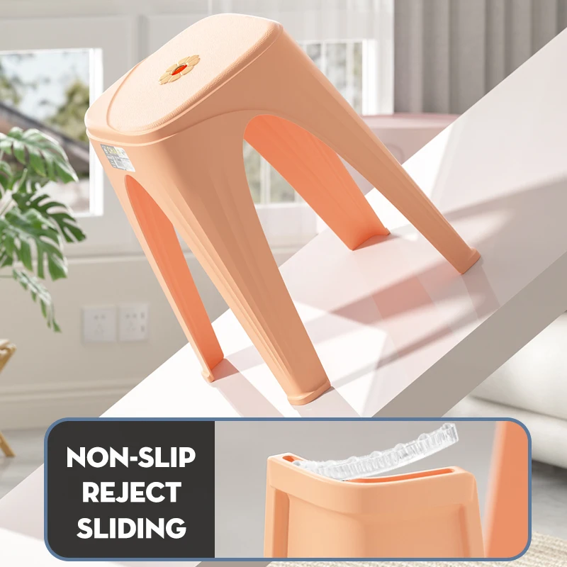 Xingsheng Modern Multi-colored square Flower Plastic Stools Non-slip Can Be Used for Bar-dining Room-bar High