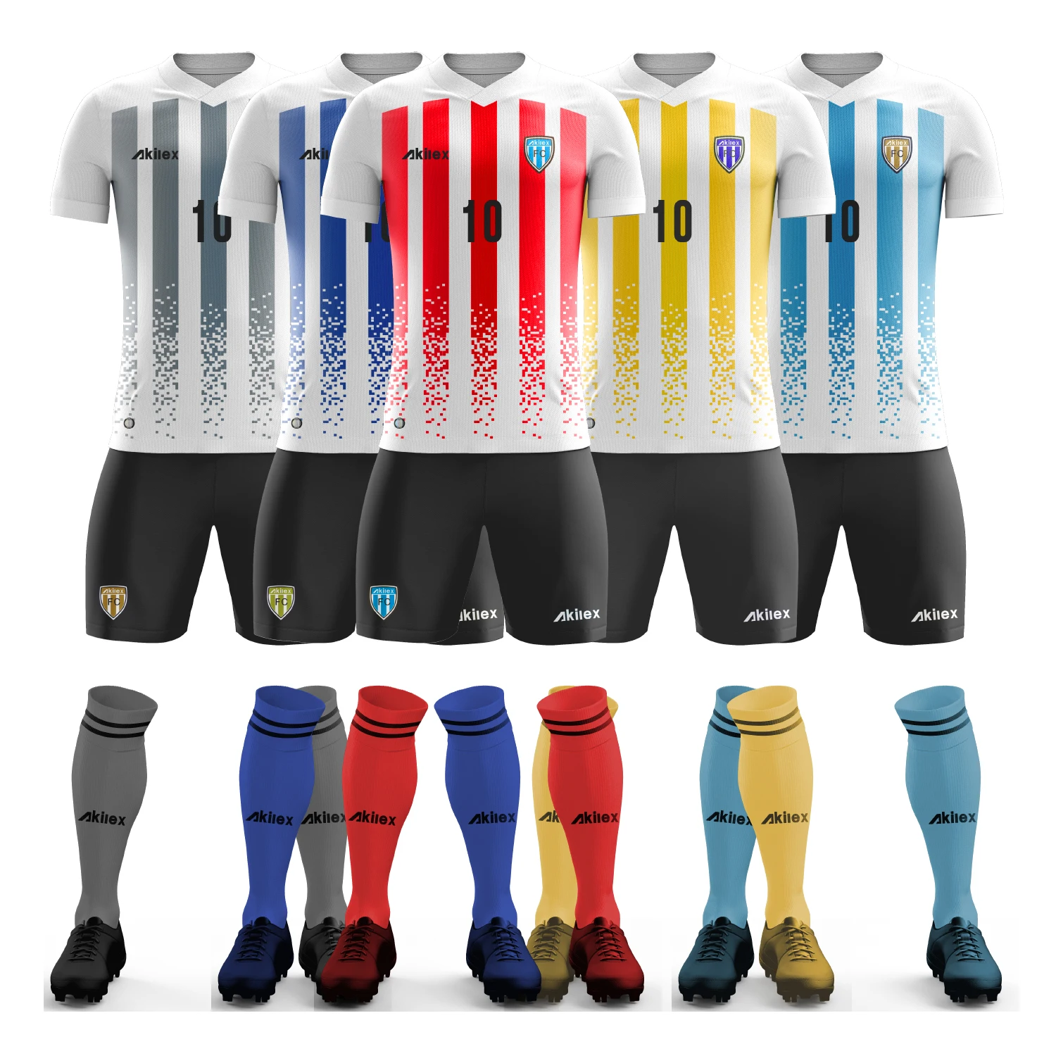 Новый стиль, хорошее качество, Клубные и командные футбольные наборы, полный набор, футбольные наборы для мужчин, тренировочные футбольные рубашки