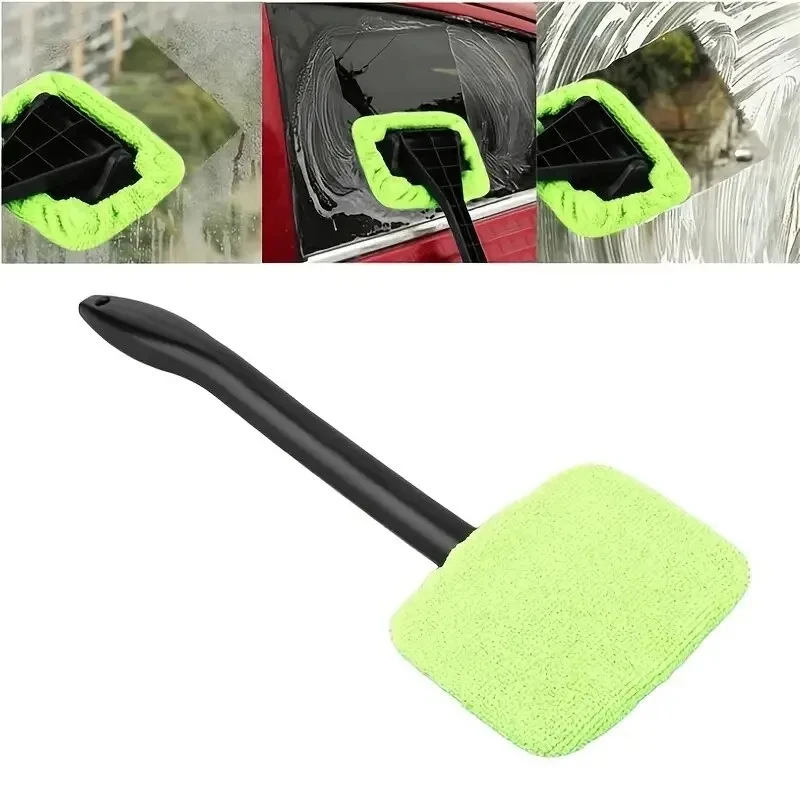 Window Cleaning Brush Kit Windshield Wash Tool Interior Car Wiper Long Handle Car Accessories