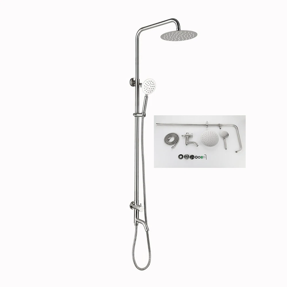 South East Asia 304 High Pressure Stainless Steel High Quality Bathroom Shower Set