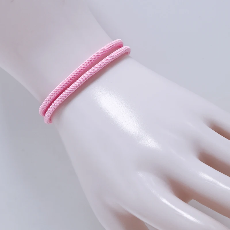 CCC001 20 Kinds of Colordouble Twill Rope Bracelet  Lucky Friendship Bracelet Double Knot Adjustable Hand Made Bangle