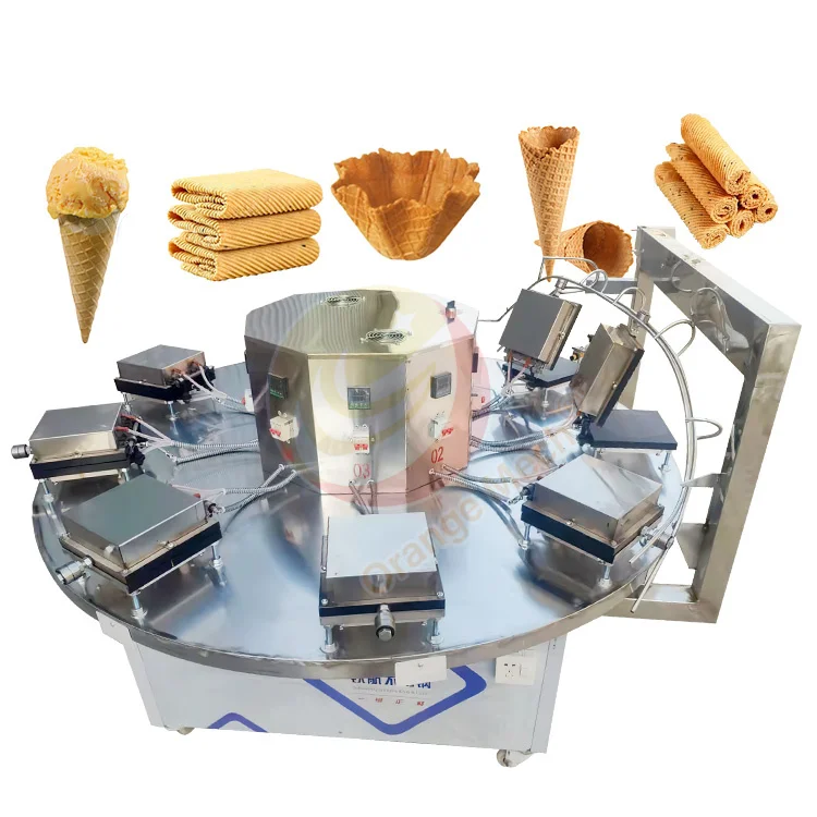 Semi Automatic Well Used Ice Cream Cone Making Egg Roll Machine