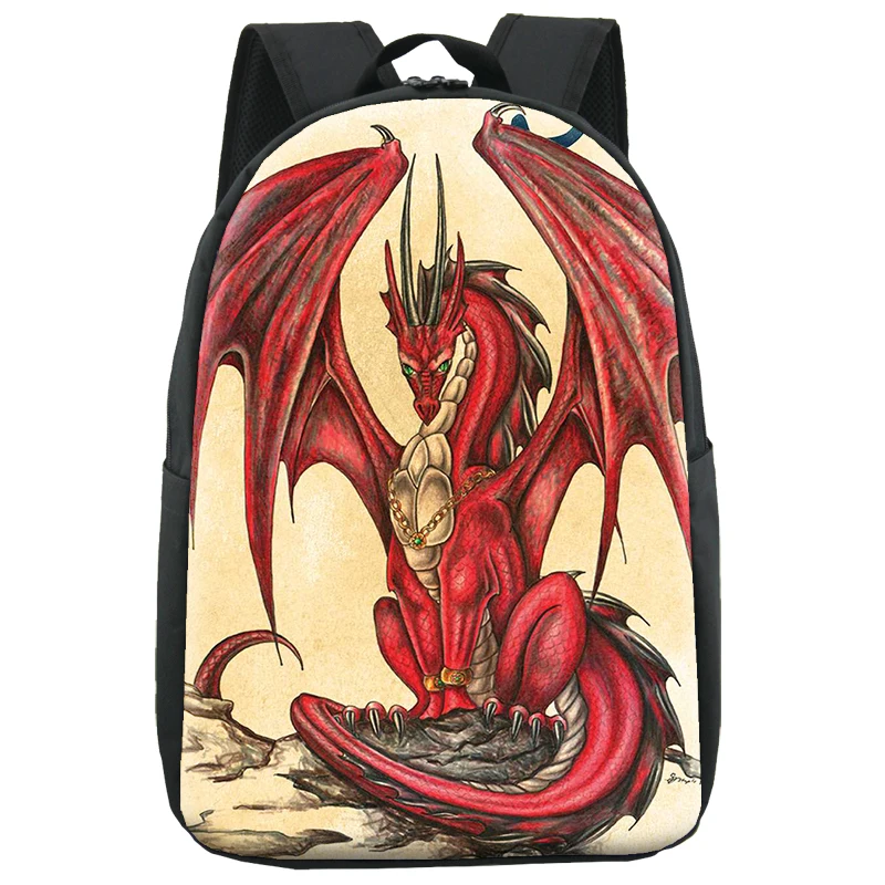 Stylish backpacks for men sublimation printing black dragon backpack bag factory custom backpack school bags