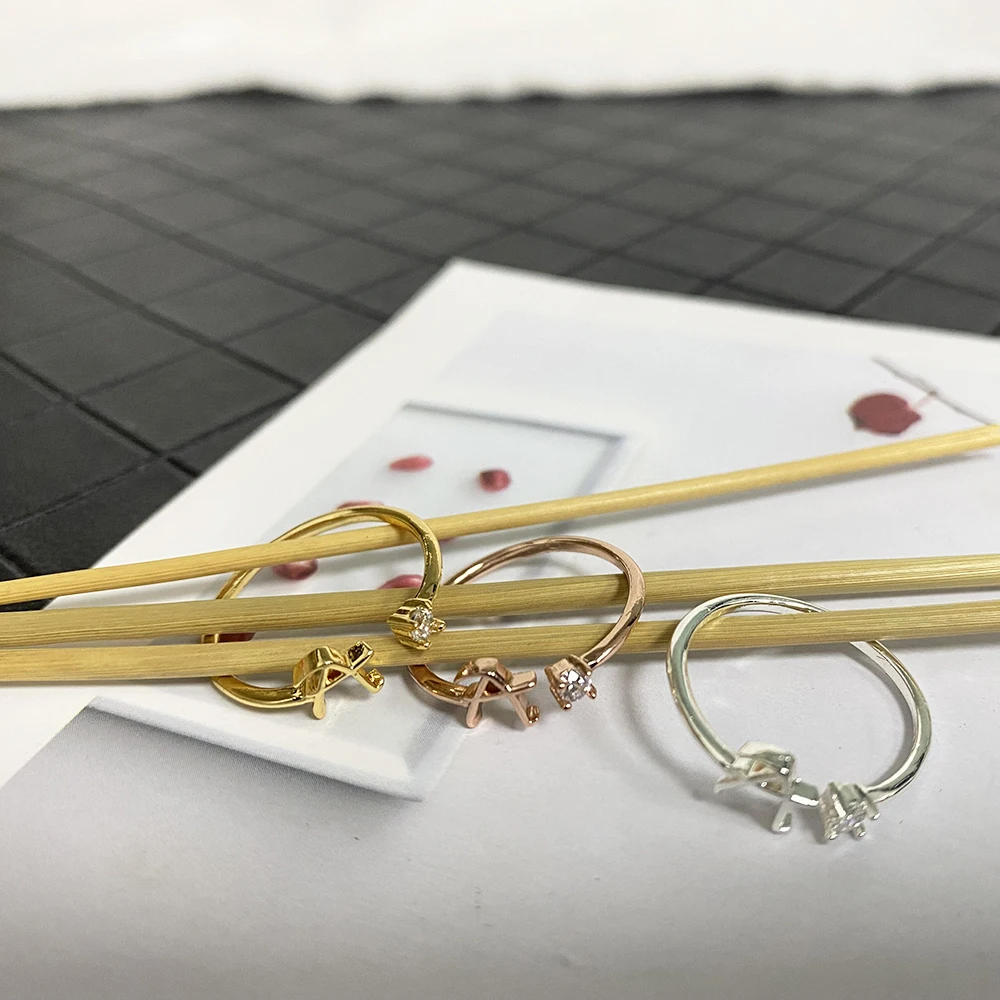 Resizable Knuckle Fashion Initial Gold Plated Letter Finger Ring Adjustable Diamond  Women Fashion Accessories