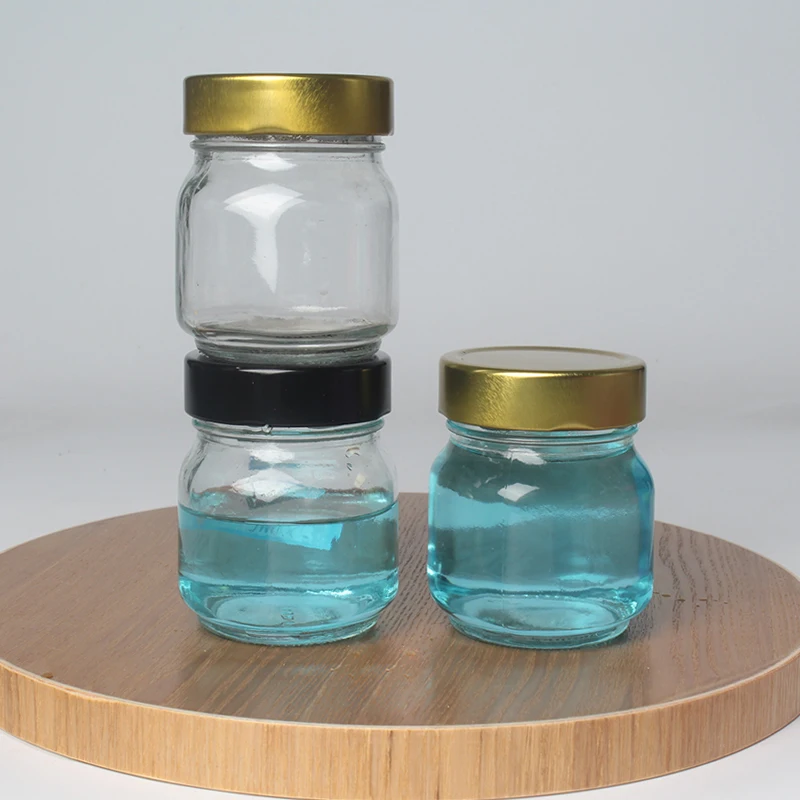 8oz Wide Mouth glass mason jar with split tops lid for canning honey food storage