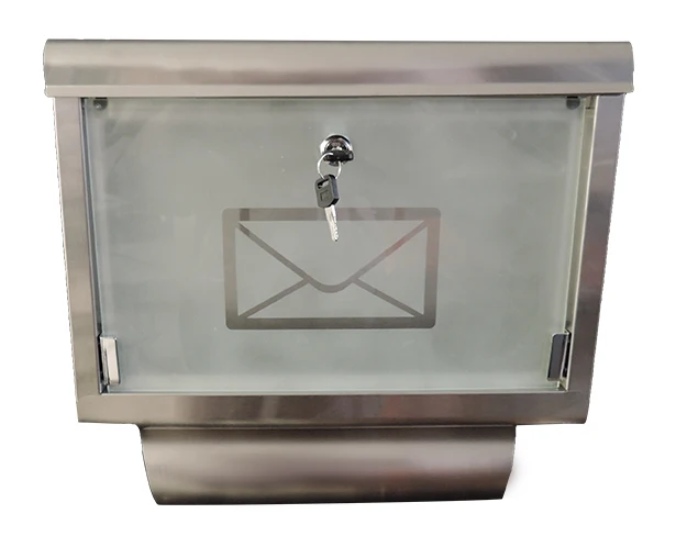 Hot Selling New Stainless Steel Lockable Anti Theft Transparent Panel And Waterproof Outdoor Wall Mounted Mail Box