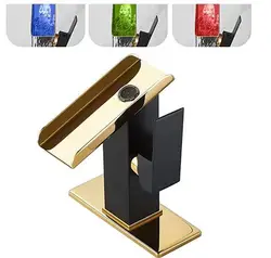Gold Bathroom Faucet for Sink Matte black waterfall bathroom faucet Single Handle Basin Lavatory Vanity Mixer Tap