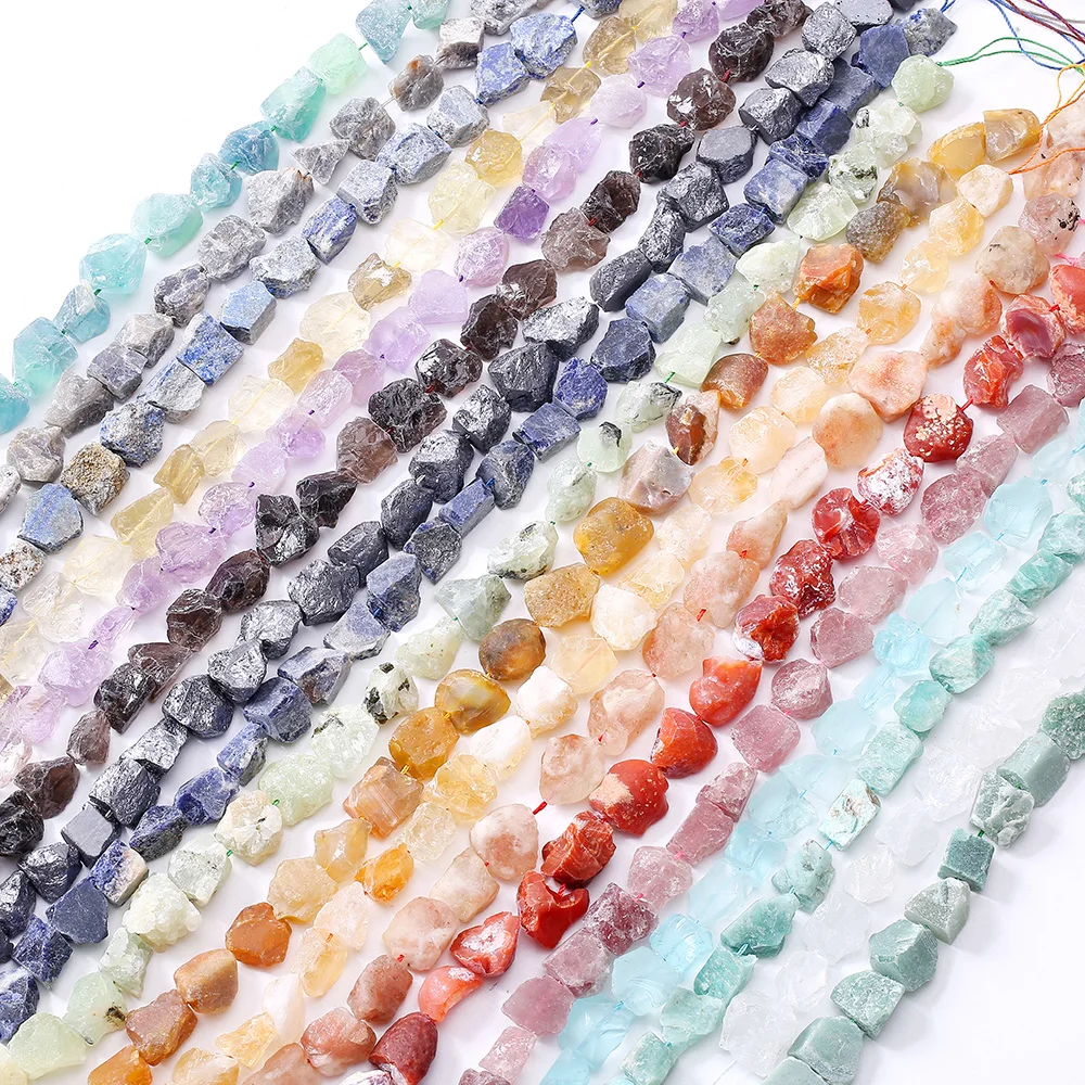 2021 Wholesale manufacturer high quality natural 8mm  Loose Gemstone raw Crystal Quartz Stone Beads For DIY Jewelry Making