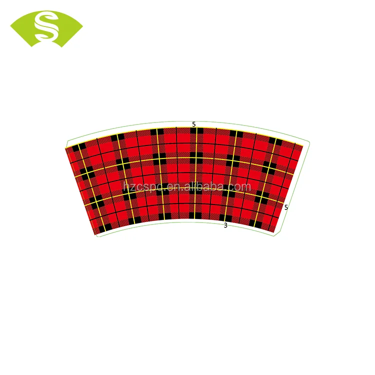 
Wholesale price custom design printed single wall paper cup fan paper cup material sheet 