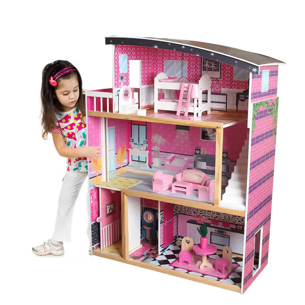 Красивая игрушка для принцессы кукла из дерева кукольный домик 1:6 мечты набор игр детей 3 + подарки девочек с богатой деревянной мебелью