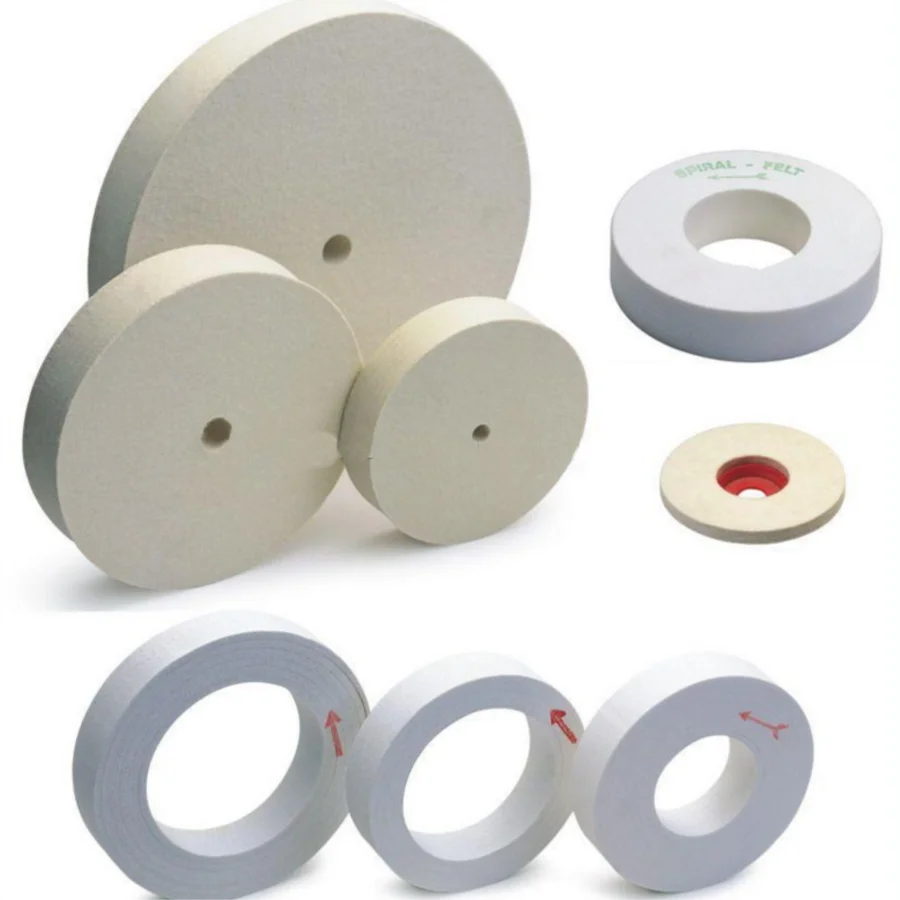 Cotton Fiber Non Woven Wool Hard Felt Material Abrasive Grinding Buffing Polishing Wheel For Glass Pva Marble Stone