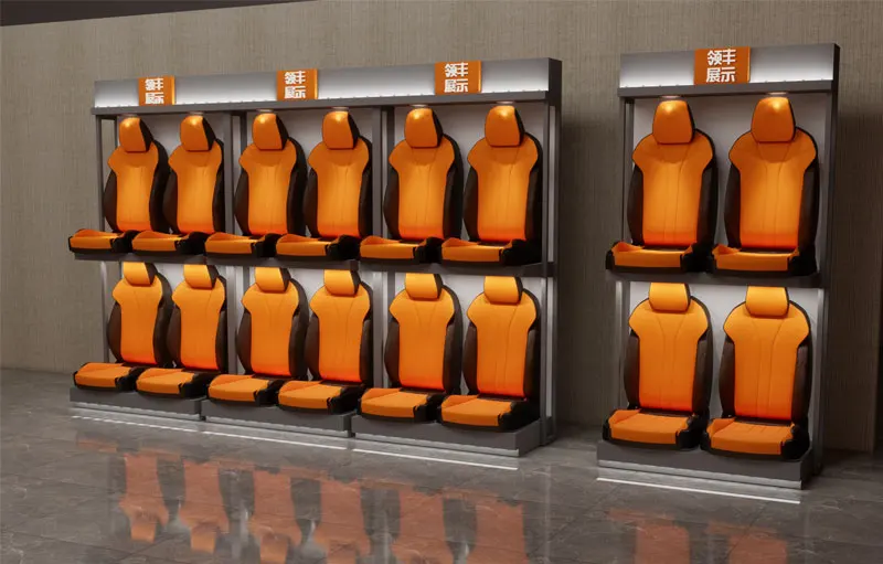 Commercial Showroom Supplies Display Stand Auto Parts Seat Cushion Metal Display Rack