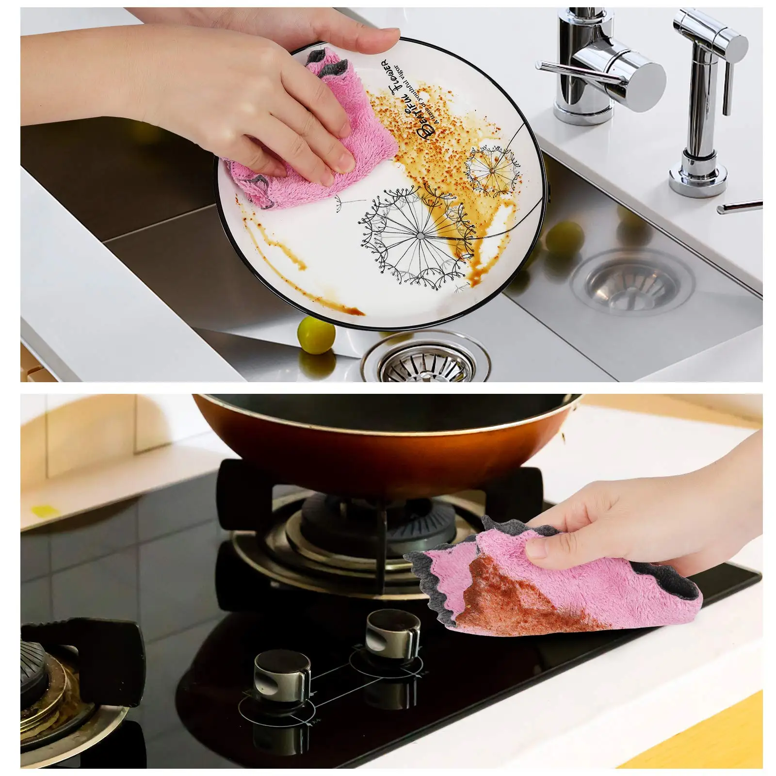 Wholesale China Factory Cheap Price Custom Quick-Dry Microfiber Towel Non-stick Oil Kitchen Towel For Kitchen