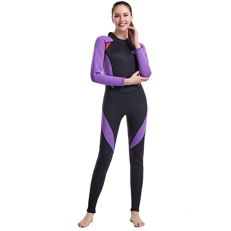 High Quality 3mm Colorful Comfortable Neoprene Woman Wetsuit For Adult Diving Suit