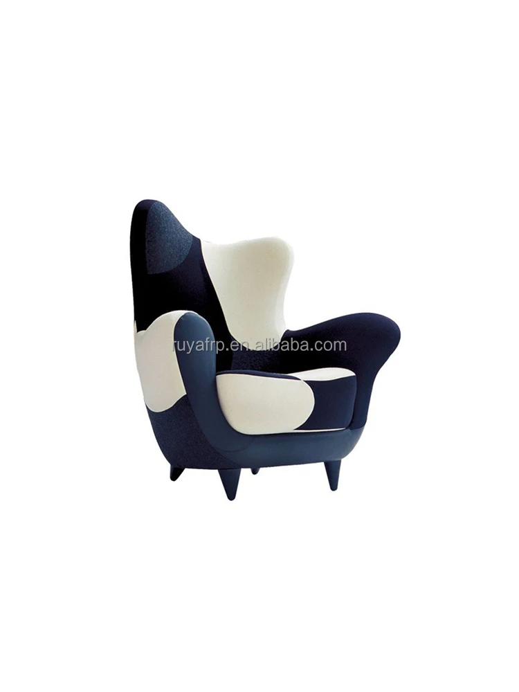 Fiberglass Leisure Chair Color Black and White Design Home Bedroom Hotel Lobby Modern Contemporary Accent Chairs For Living Room
