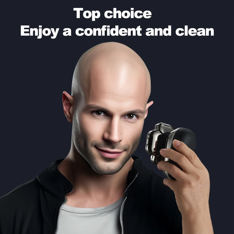 Mens Bald Nose Barber Hair Razor Electric Rechargeable Portable Mini Powerful Portable 5-in-1 Waterproof Electric Shaver