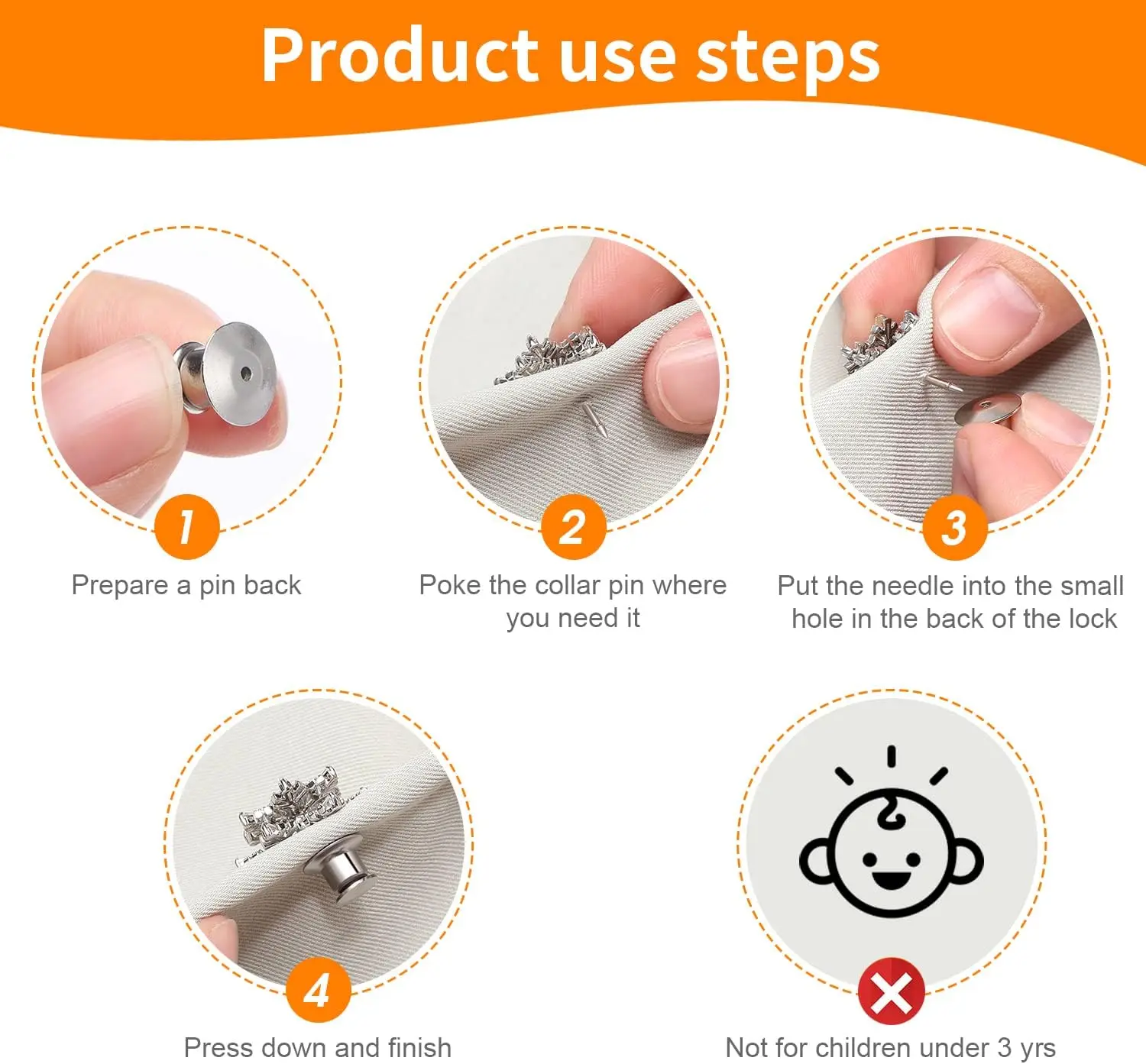 100 PCS Pin Backs Locking, Lapel Pin Keepers Clasp, Metal Pin Locks Back, Brooch, Badge Keepers, Replacement Pin Back